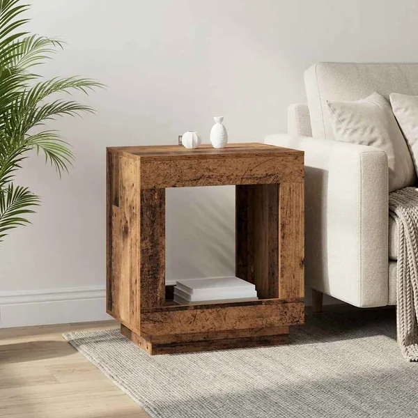 Table d'appoint Bois ancien 60 x 40 x 65 cm Bois d'ingénierie