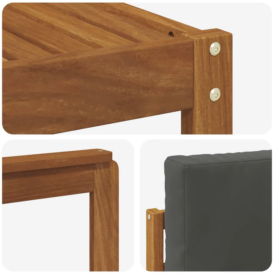 Ensemble de canapés d'extérieur 8 pcs Naturel et Anthracite - 7