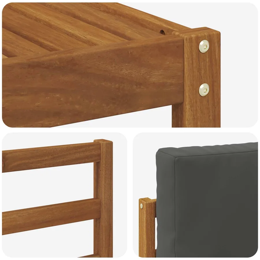 Ensemble de canapés d'extérieur 8 pcs Naturel et Anthracite - 7