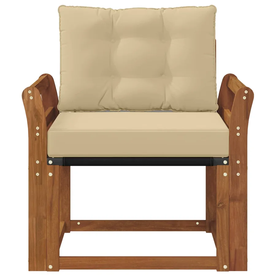 Canapé d’extérieur Bois d'Acacia Massif Naturel - 5