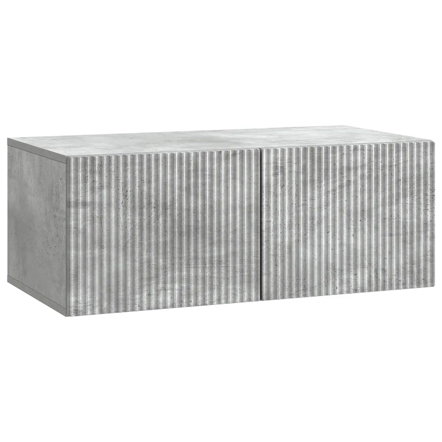 Meuble TV mural Gris béton 78,5 x 41 x 30 cm Bois d'ingénierie - 2