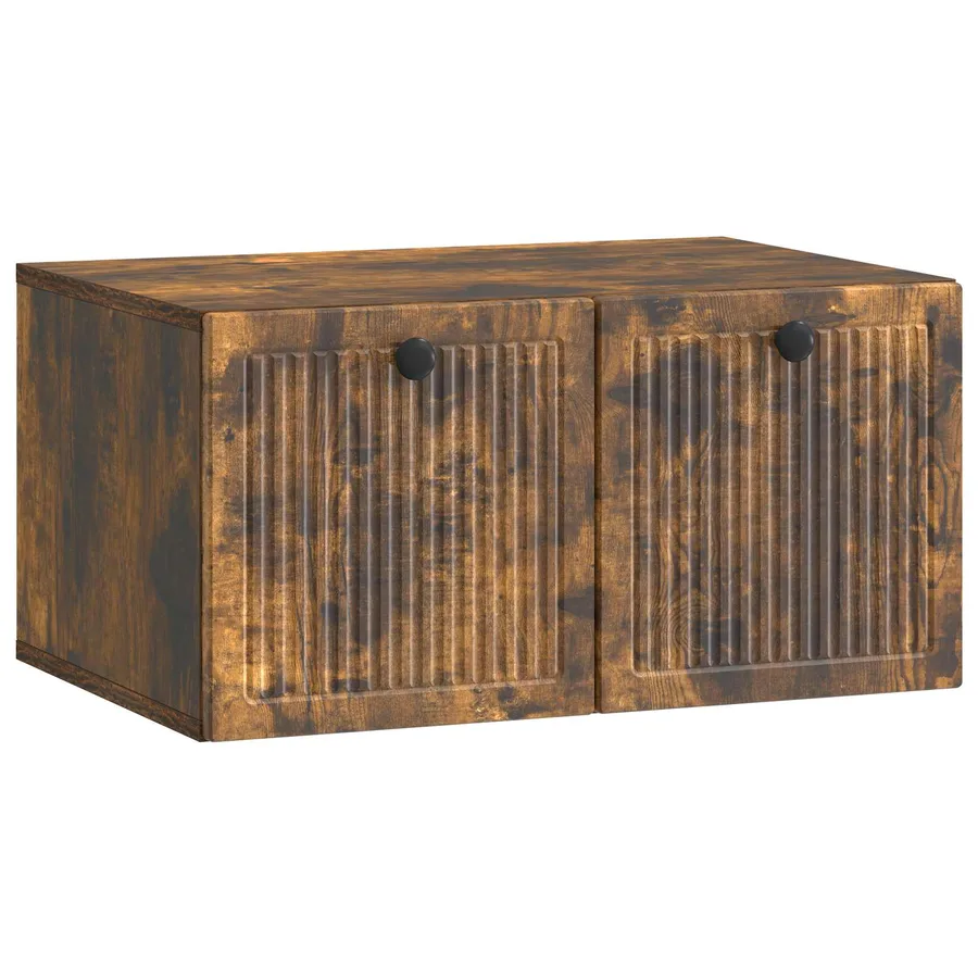 Meuble TV mural Chêne fumé 59,5 x 41 x 30 cm Bois d'ingénierie - 2