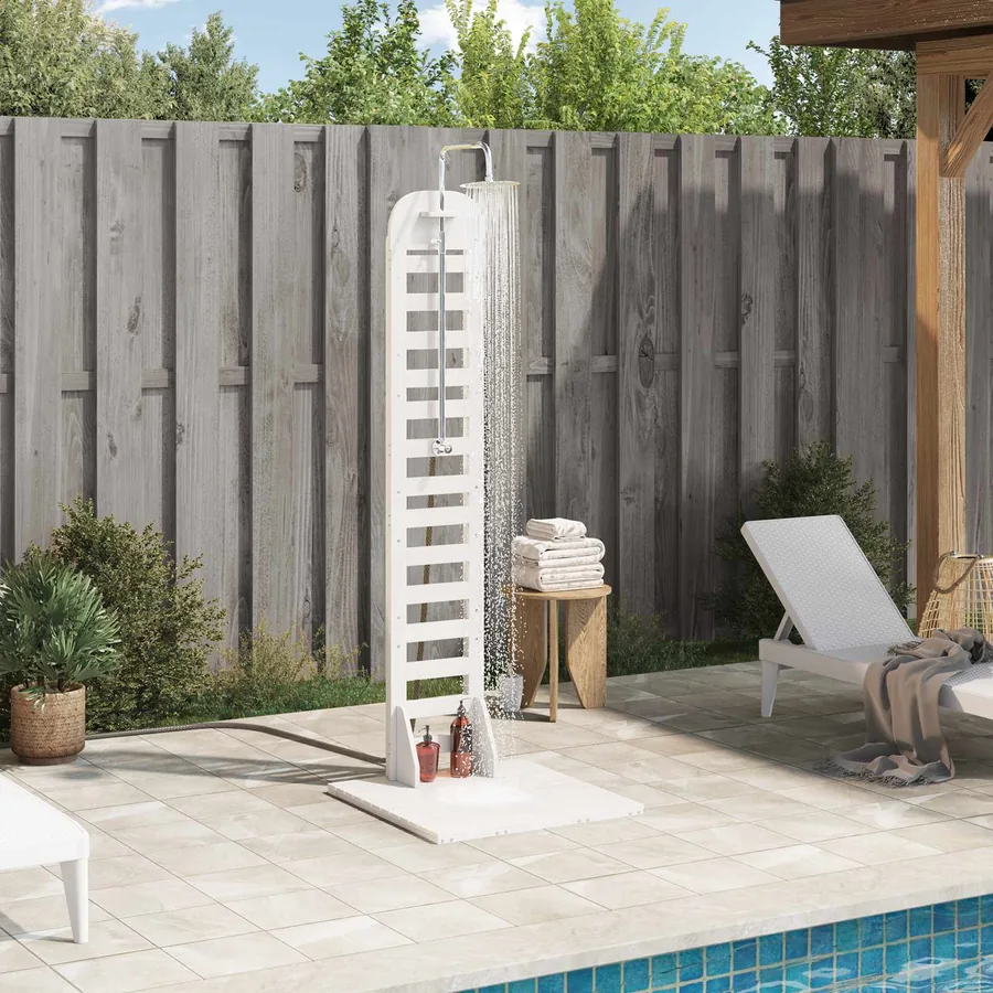 Douche d'extérieur 223 cm Blanc