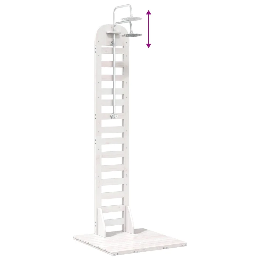 Douche d'extérieur 223 cm Blanc - 9
