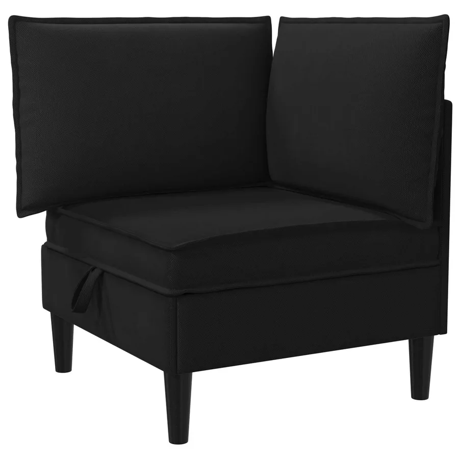 Ensemble de meubles pour le salon 6 pcs Noir Tissu - 4