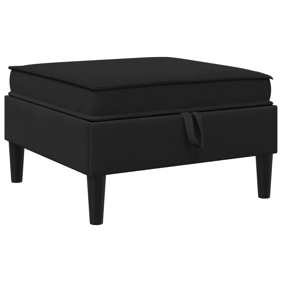 Ensemble de meubles pour le salon 6 pcs Noir Tissu - 6
