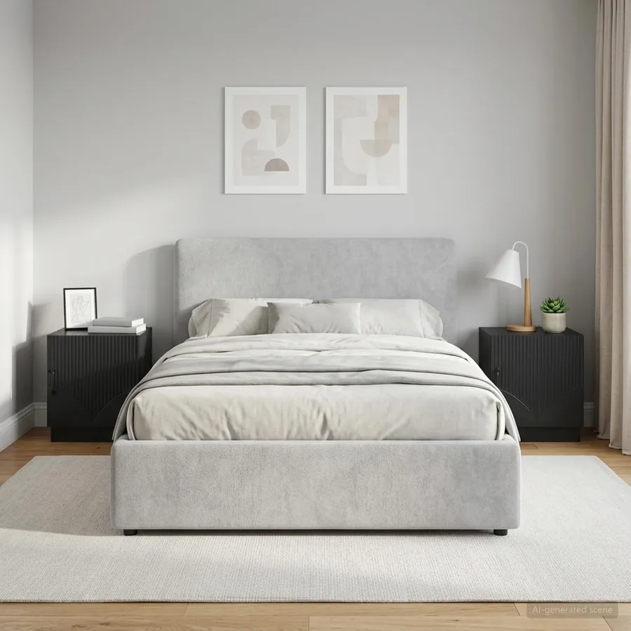 Table de chevet 2 pcs Noir 43 x 34,5 x 47 cm Bois d'ingénierie
