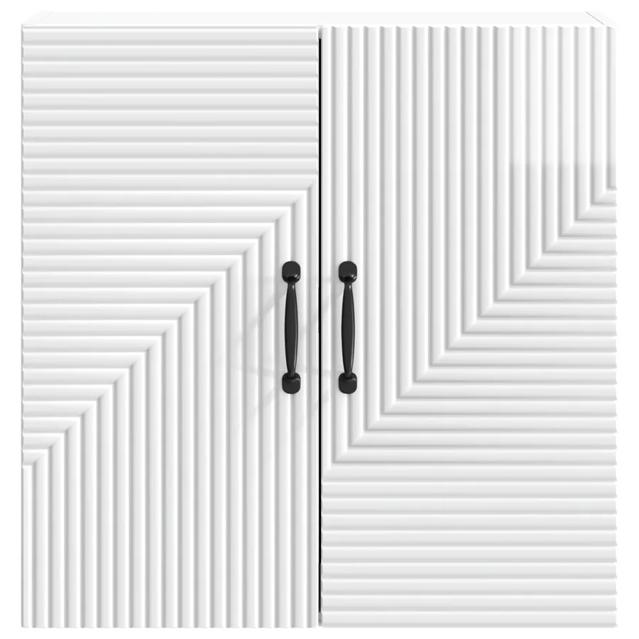 Armoire Murale Blanc brillant 59 x 31 x 60 cm Bois d'ingénierie - 4