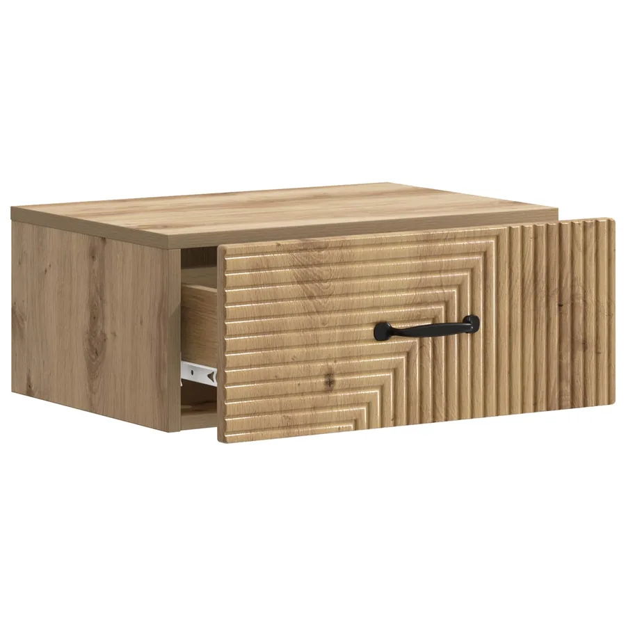 Cabinet de chevet mural 2 pc Chêne artisanal 49 x 34,5 x 20 cm - 6