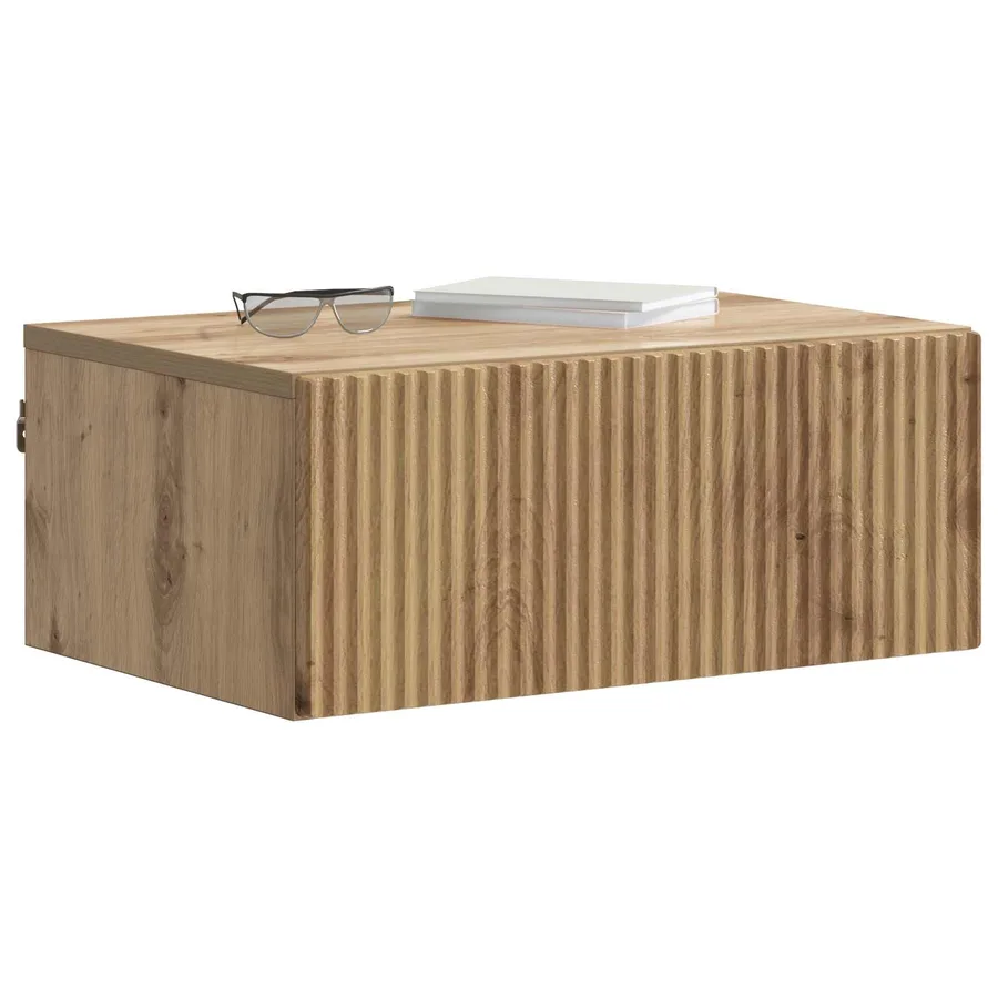 Cabinet de chevet mural Chêne artisanal 49 x 34,5 x 20 cm - 3