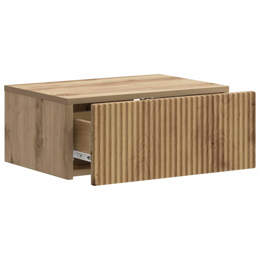 Cabinet de chevet mural Chêne artisanal 49 x 34,5 x 20 cm - 4
