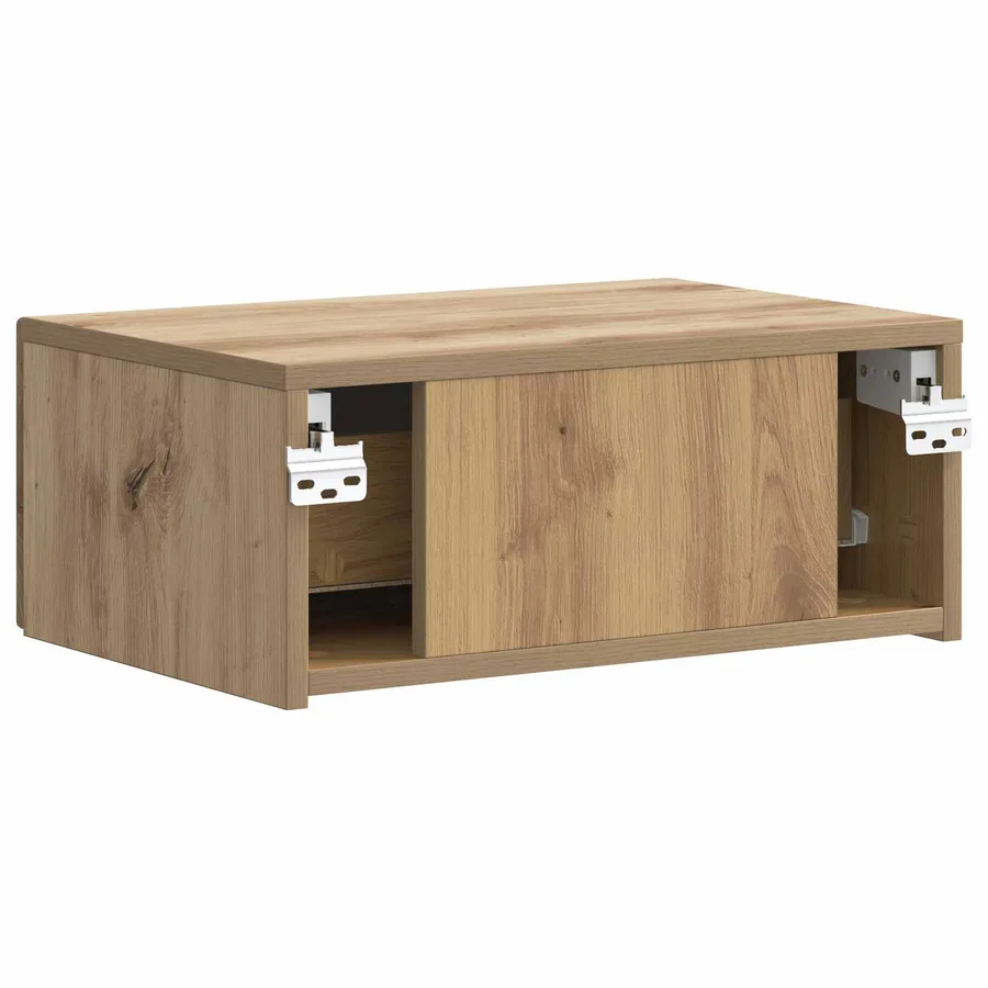 Cabinet de chevet mural Chêne artisanal 49 x 34,5 x 20 cm - 7