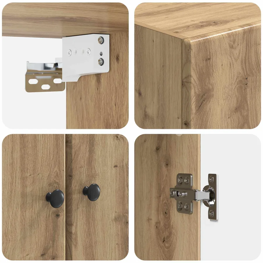 Armoire Murale 66 x 34,5 x 90 cm Bois d'ingénierie - 7