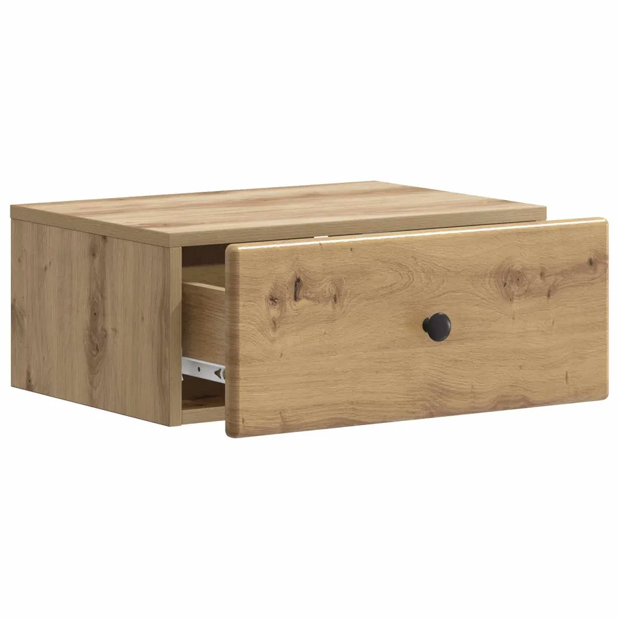 Cabinet de chevet mural Chêne artisanal 49 x 34,5 x 20 cm - 4