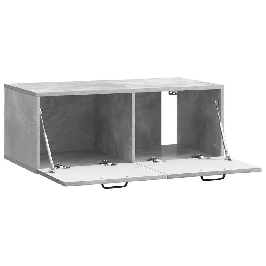 Meuble TV mural Gris béton 78,5 x 41 x 30 cm Bois d'ingénierie - 5