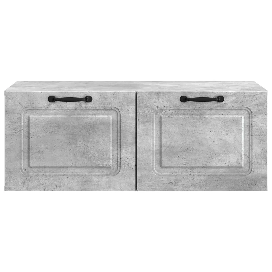 Meuble TV mural Gris béton 78,5 x 41 x 30 cm Bois d'ingénierie - 6