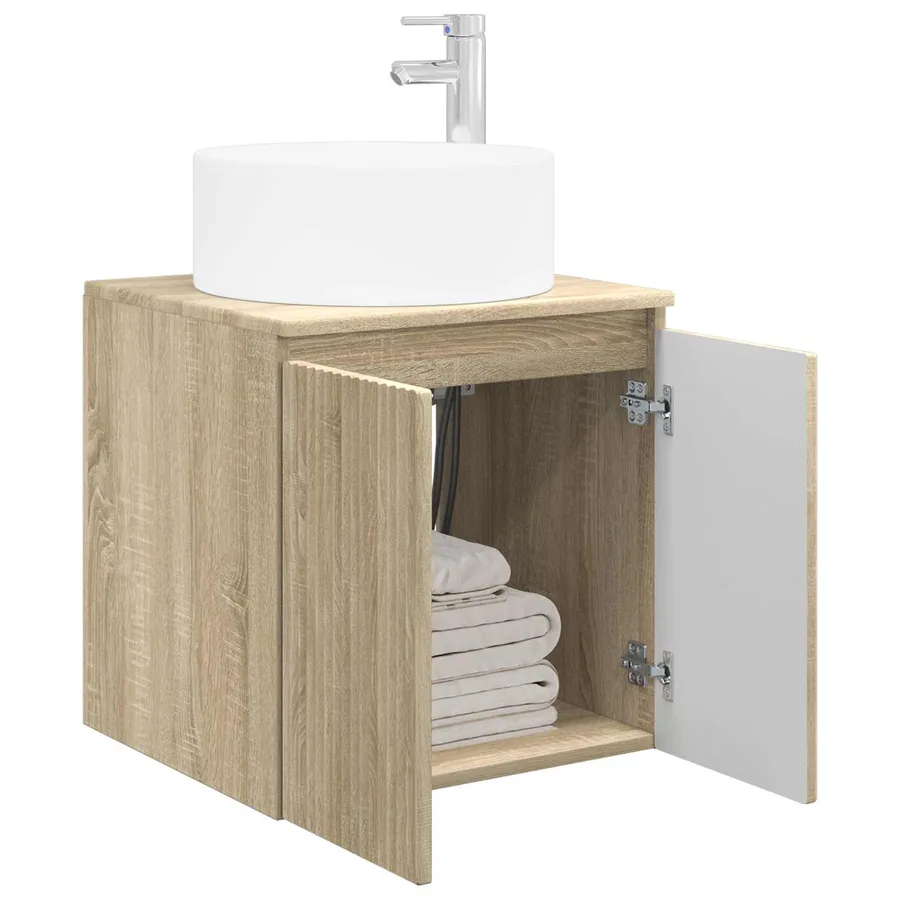 Meuble de lavabo mural Chêne Sonoma 49,5 x 44,5 x 65,5 cm - 3
