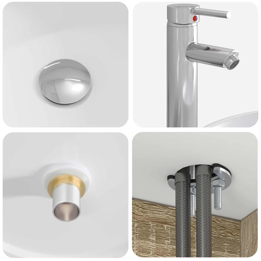 Meuble de lavabo mural Chêne Sonoma 49,5 x 44,5 x 65,5 cm - 7