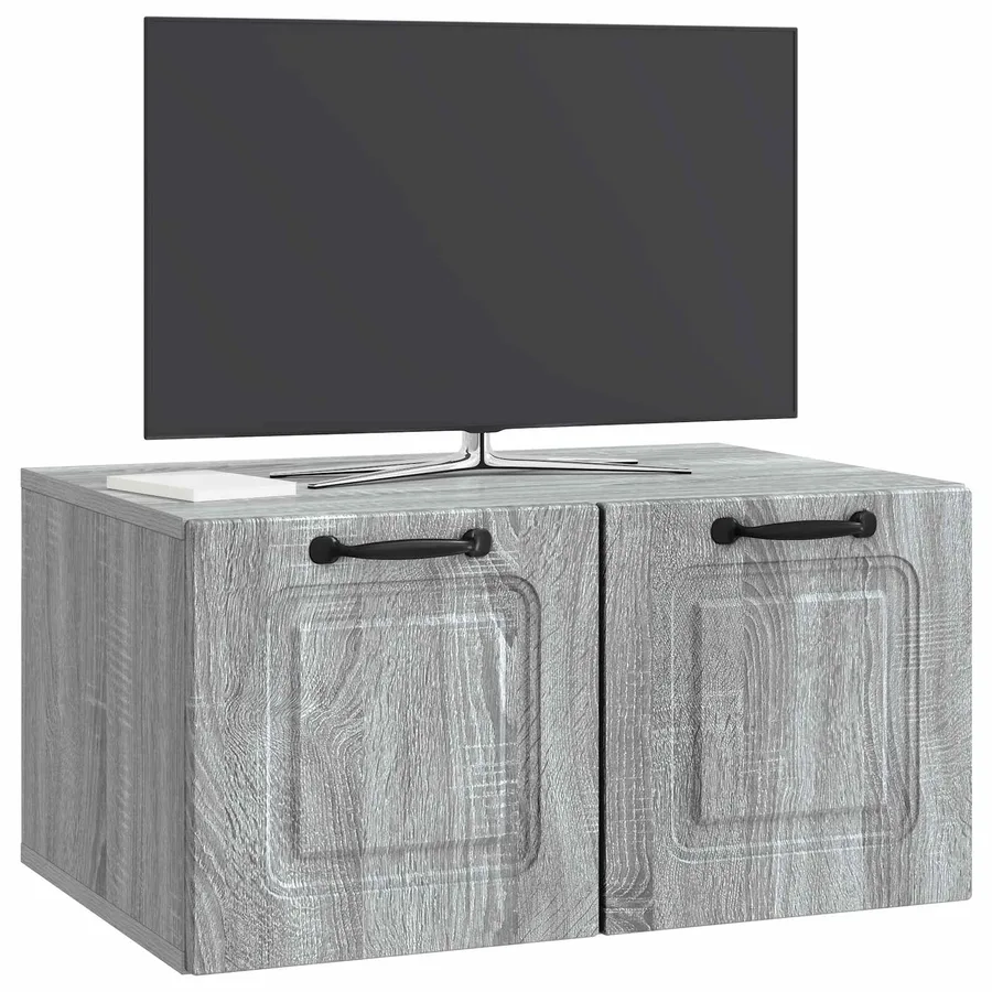 Meuble TV mural Sonoma gris 59,5 x 41 x 30 cm Bois d'ingénierie - 3