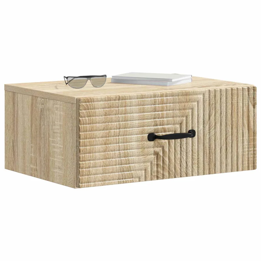 Cabinet de chevet mural 2 pcs Chêne Sonoma 49 x 34,5 x 20 cm - 3