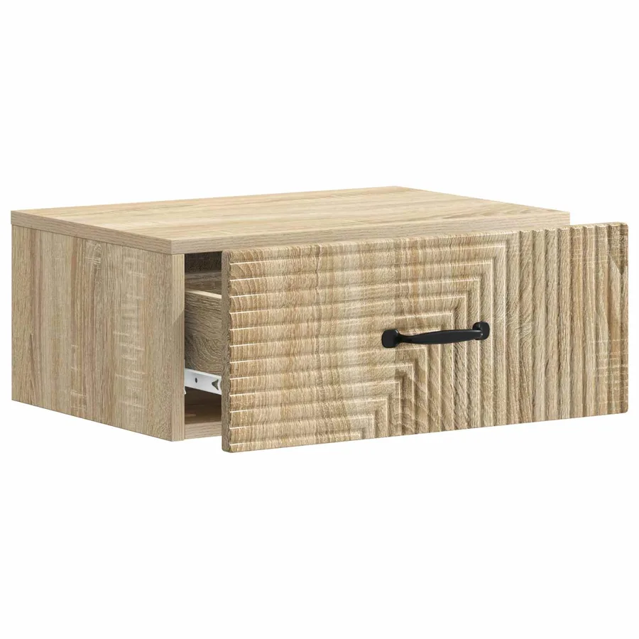 Cabinet de chevet mural 2 pcs Chêne Sonoma 49 x 34,5 x 20 cm - 6