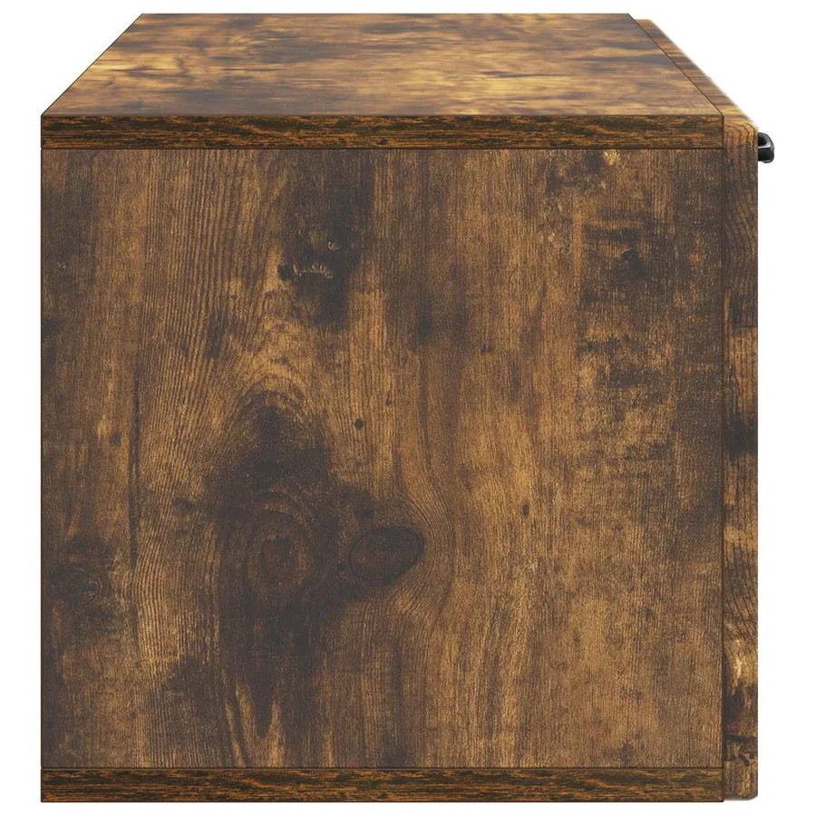 Meuble TV mural Chêne fumé 98 x 31 x 30 cm Bois d'ingénierie - 7