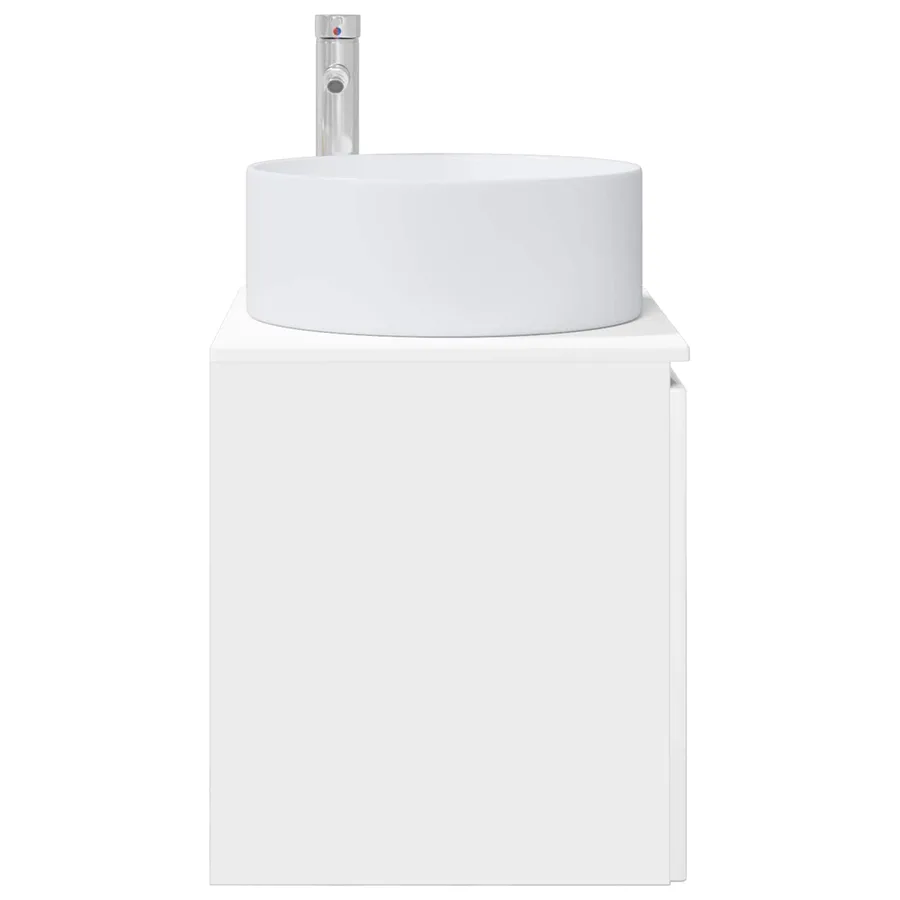 Meuble de lavabo mural Blanc brillant 49,5 x 44,5 x 65,5 cm - 4