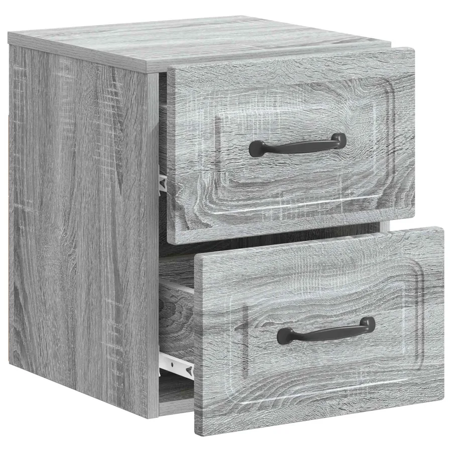 Cabinet de chevet mural 2 pcs Sonoma gris 34,5 x 33 x 40 cm - 6