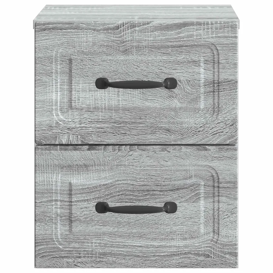 Cabinet de chevet mural 2 pcs Sonoma gris 34,5 x 33 x 40 cm - 7
