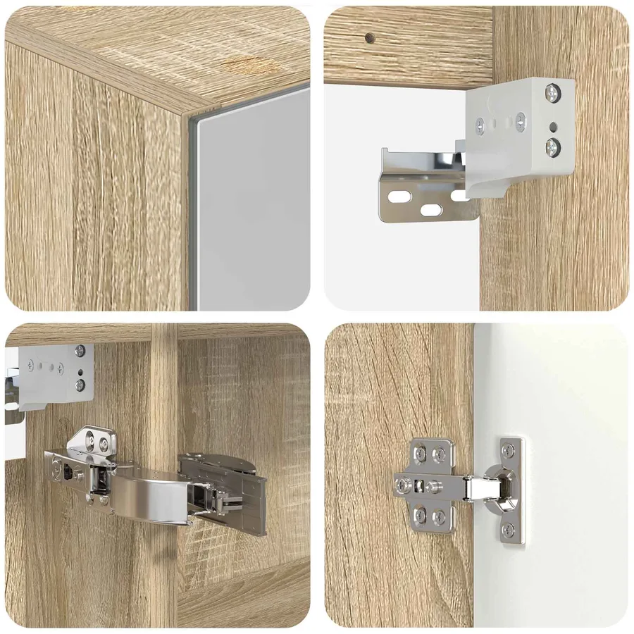 Ensemble d'armoire de salle de bain 4 pcs Chêne Sonoma - 9