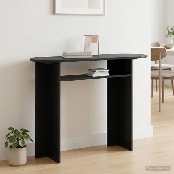 Table console Chêne noir 100 x 39,5 x 75 cm Bois d'ingénierie