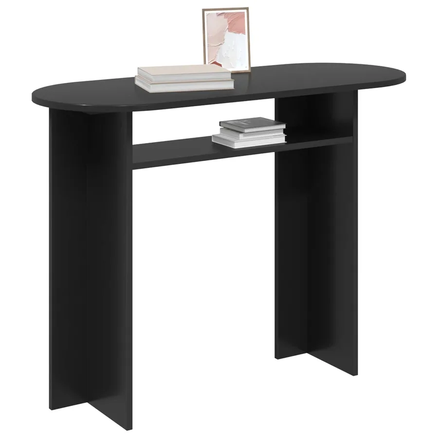Table console Chêne noir 100 x 39,5 x 75 cm Bois d'ingénierie - 3