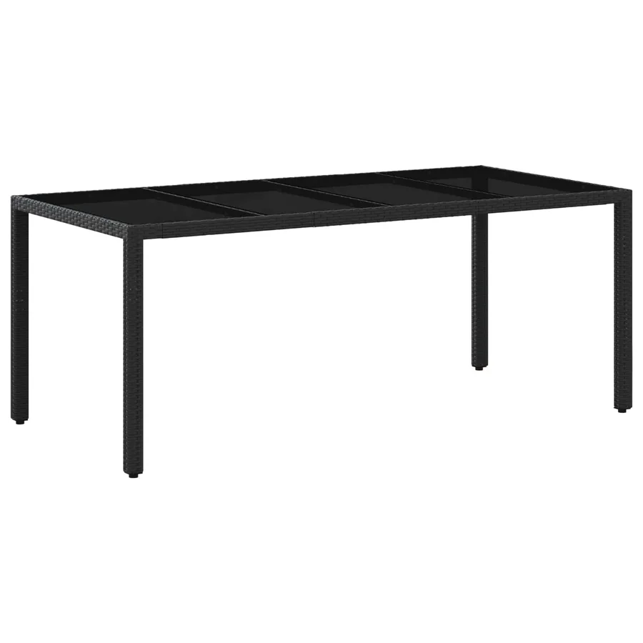 Ensemble de repas extérieur 7 pcs Noir 190 x 90 x 75 cm - 5