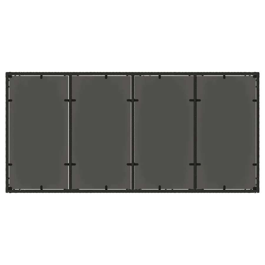 Ensemble de repas extérieur 7 pcs Noir 190 x 90 x 75 cm - 6