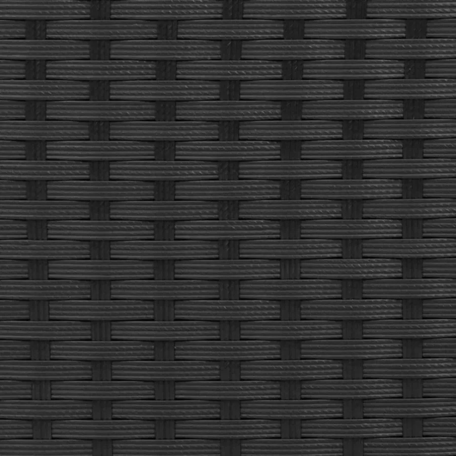 Ensemble de repas extérieur 3 pcs Noir polyrotin - 8