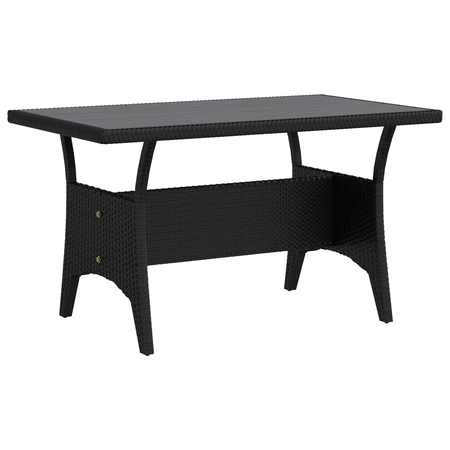 Ensemble de repas extérieur 5 pcs Noir polyrotin - 6