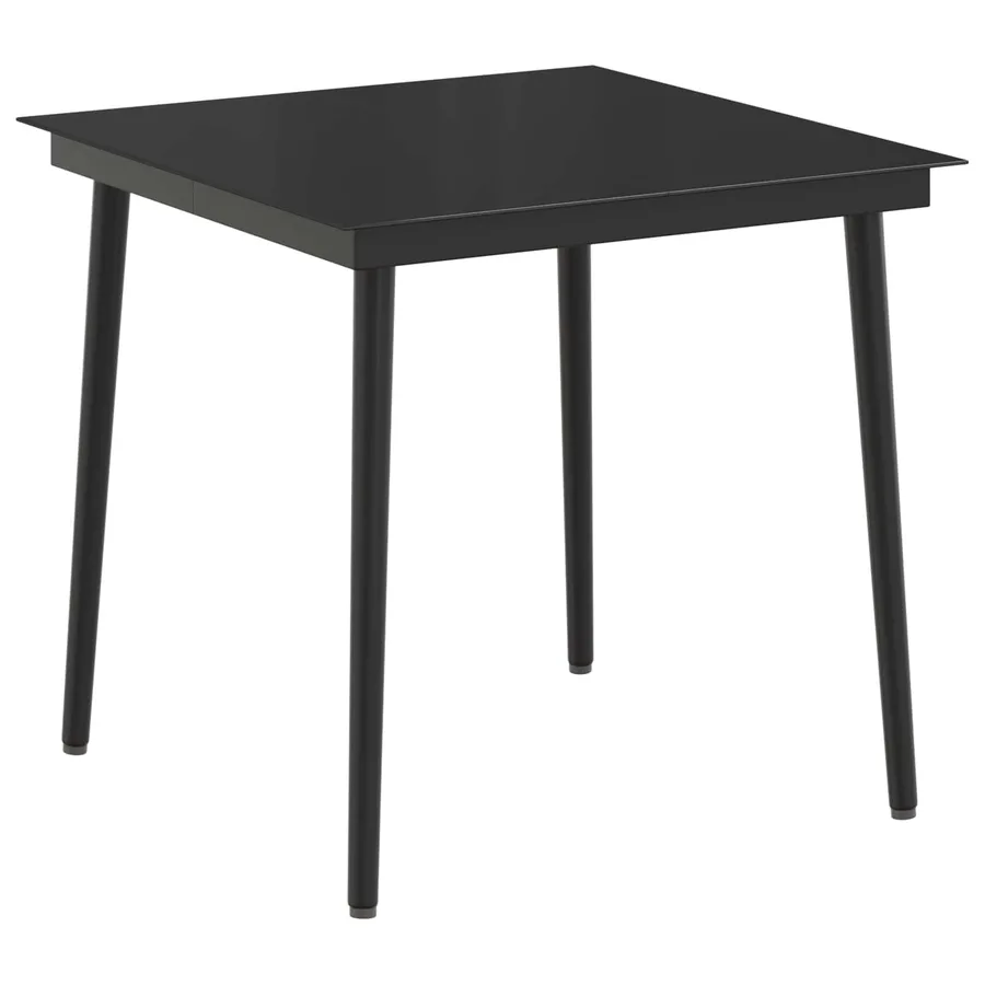Ensemble de Tables Basses avec coussin avec oreiller 5 pcs Noir - 5
