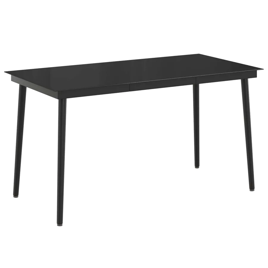 Ensemble de Tables Basses avec coussin avec oreiller 5 pcs Noir - 5