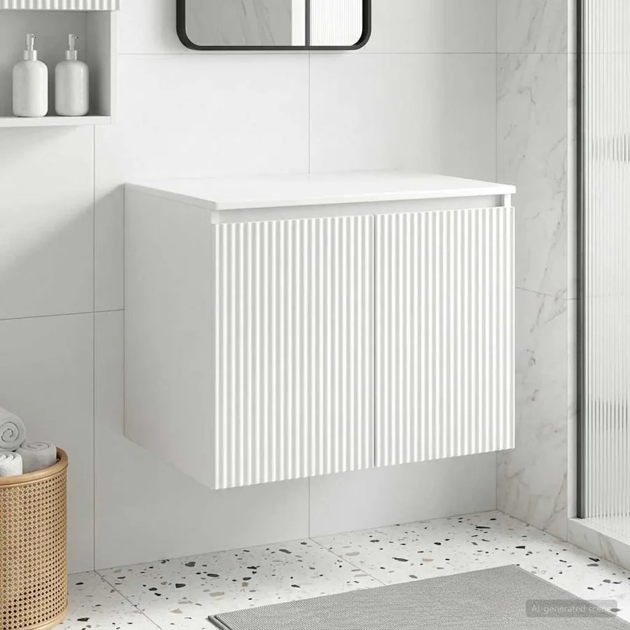 Cabinet de Salle de Bain Mural Blanc 62,5 x 44,5 x 50 cm