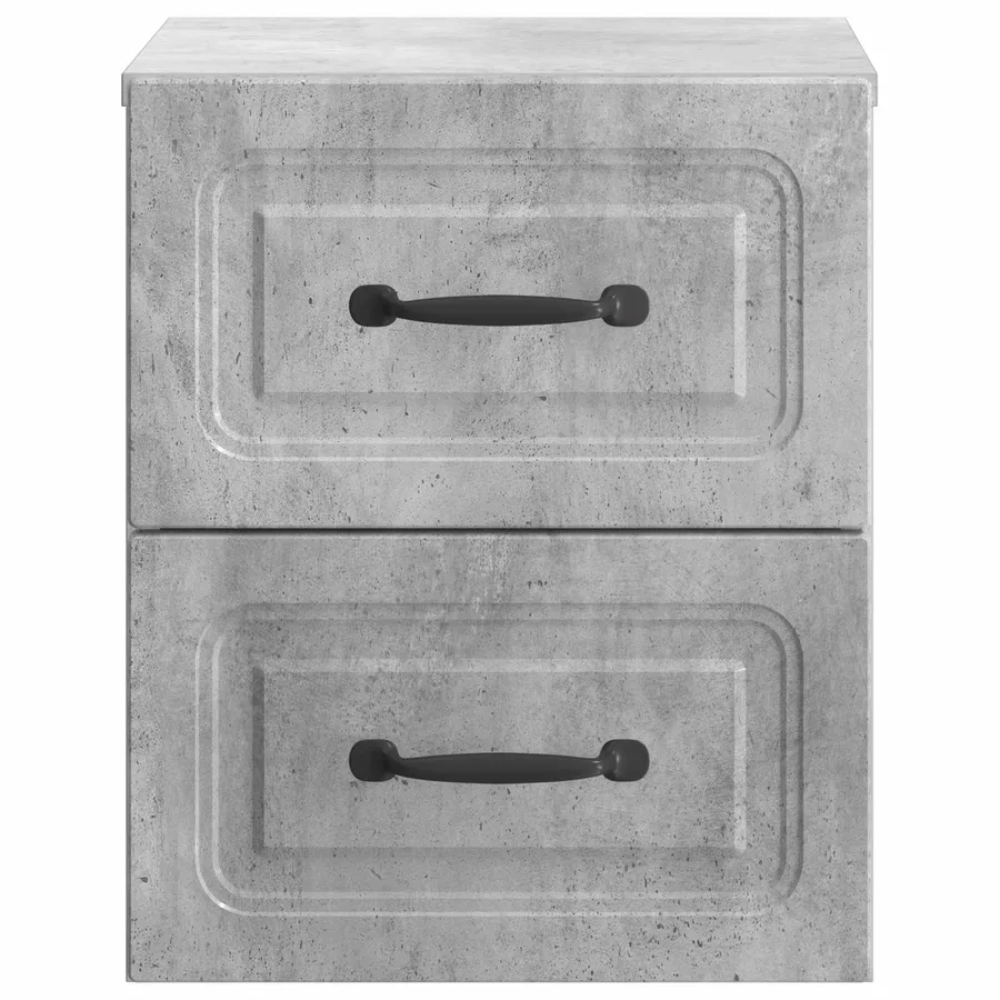 Cabinet de chevet mural Gris béton 34,5 x 33 x 40 cm - 5