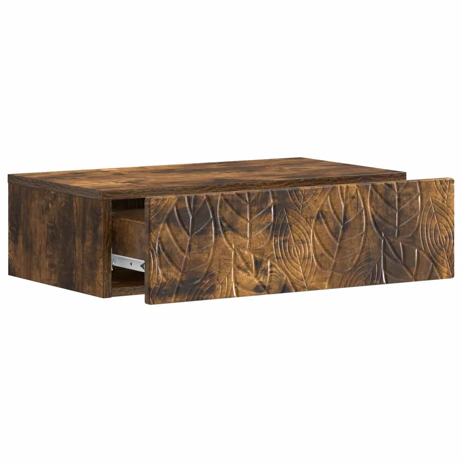 Table d'appoint murale Chêne fumé 87,5 x 34,5 x 17 cm - 3