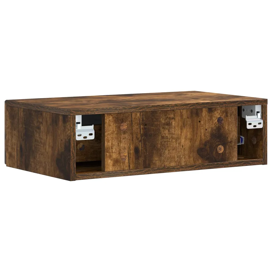 Table d'appoint murale Chêne fumé 87,5 x 34,5 x 17 cm - 6