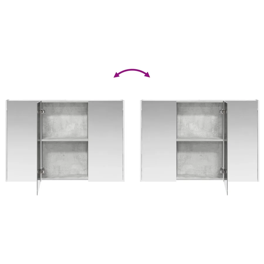 Ensemble de mobilier de salle de bain 6 pcs Gris béton - 15