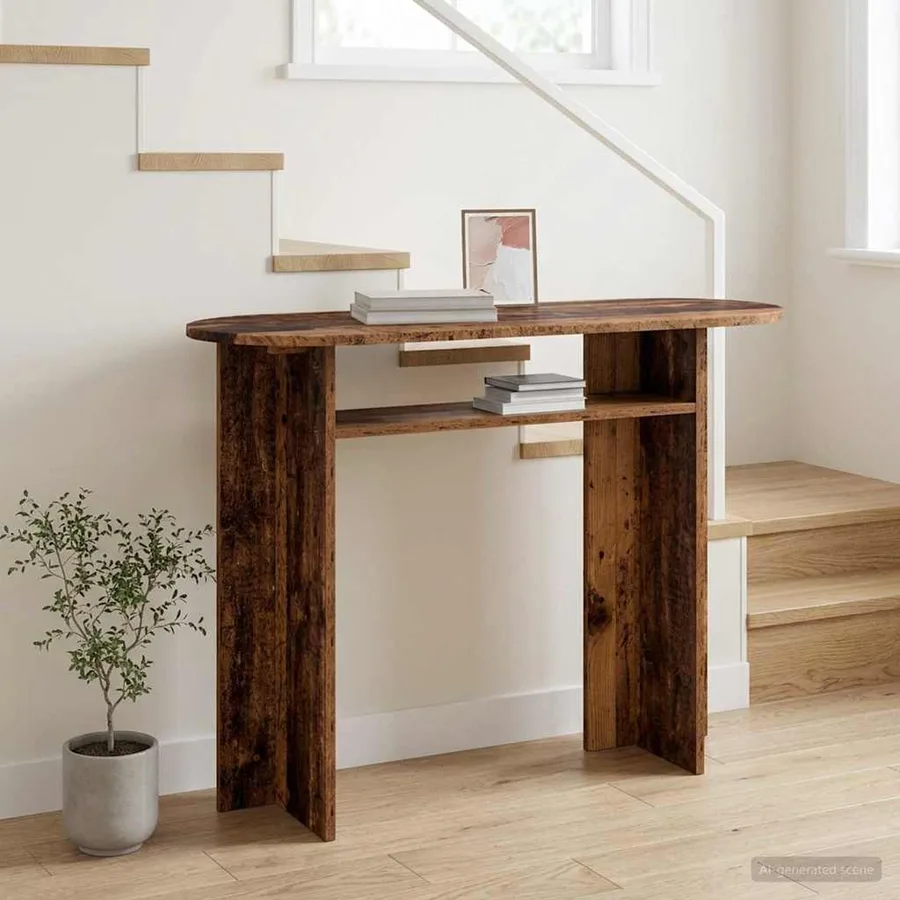 Table console Bois ancien 100 x 39,5 x 75 cm Bois d'ingénierie - 4