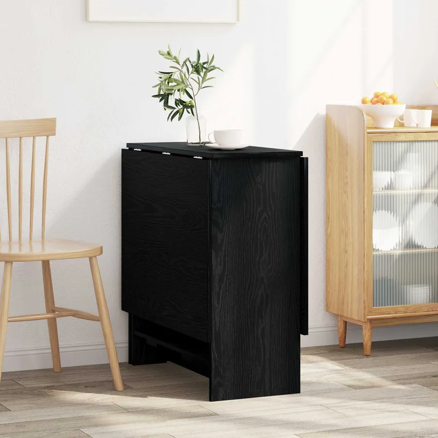 Table à dîner 138 x 70 x 73,5 cm Bois d'ingénierie Chêne noir - 4
