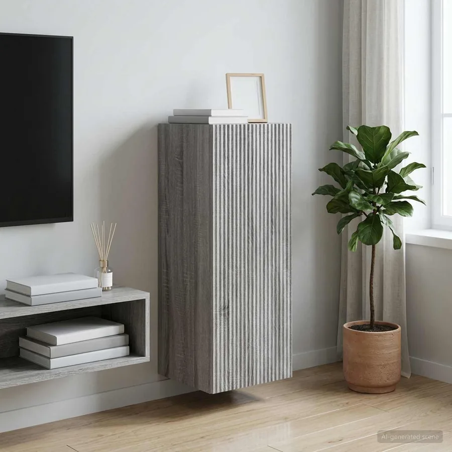Armoire Murale Sonoma gris 33 x 34,5 x 90 cm Bois d'ingénierie