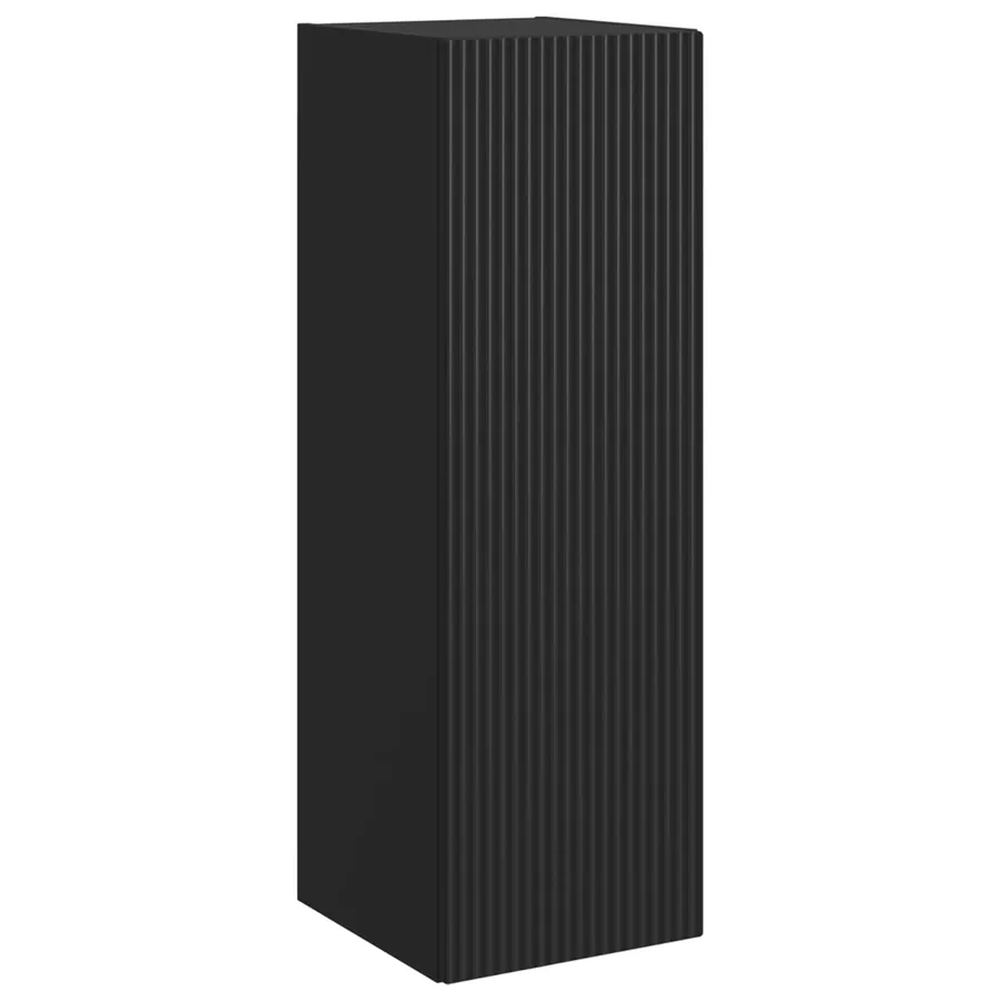 Cabinet de Salle de Bain Mural Noir 33 x 34,5 x 100 cm - 2