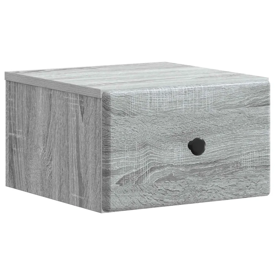 Cabinet de chevet mural Sonoma gris 34,5 x 33 x 20 cm - 2