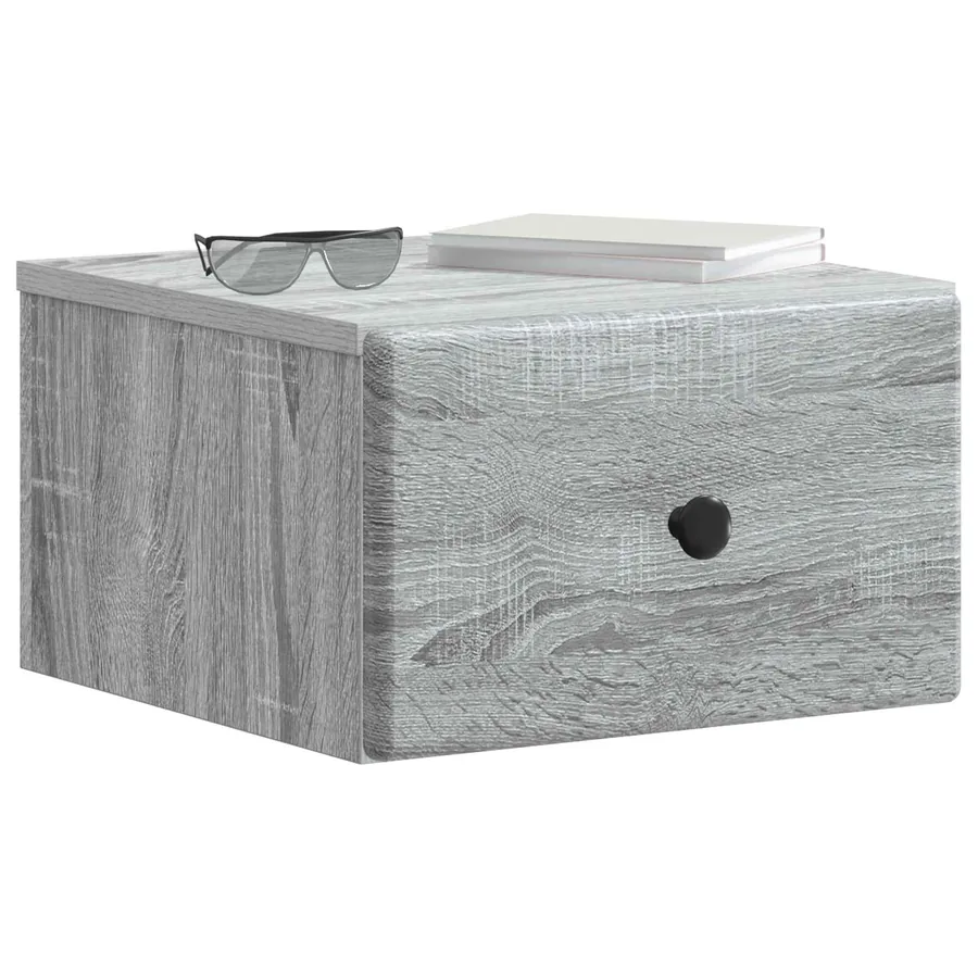 Cabinet de chevet mural Sonoma gris 34,5 x 33 x 20 cm - 3
