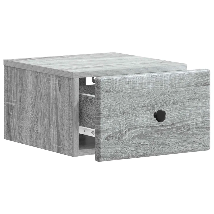 Cabinet de chevet mural Sonoma gris 34,5 x 33 x 20 cm - 4
